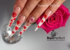 Nails done using Nail Perfect Professional System products.<br />Nail Perfect Love Design. Nails done with Nail Perfect gel system, Secret Pink cover gel.